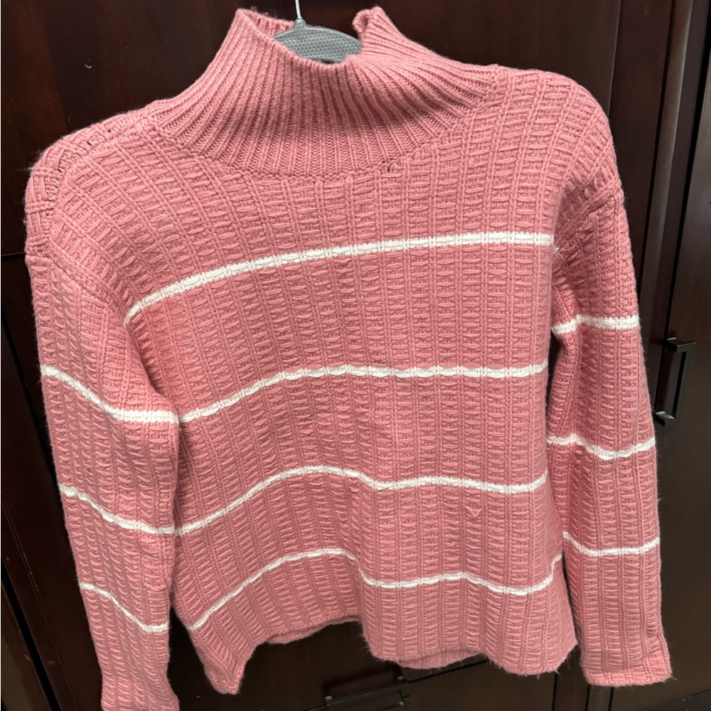 Pink & white sweater